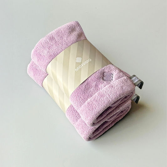 [mofumo] おうち仕様：美髪専用ナイトケアタオル2枚セット（フロスティ／ベリー）